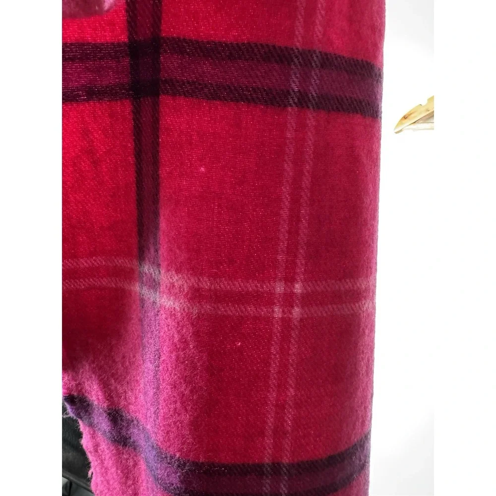 John Hanly Men's One Size Multicolor Pink Extrafine Merino Wool Scarf